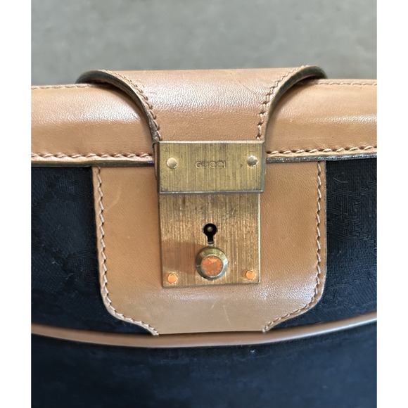 Vintage Gucci Line Sherry? GG Black Fabric Luggage Suitcase Travel Set GUC - Picture 2 of 16